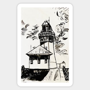 Lighthouse by Margo Humphries Sticker